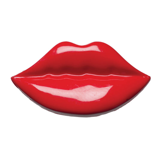 Hemline Lips Novelty Buttons 24mm - Pack of 4 - Red