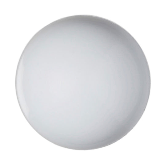 Glossy white round shank button