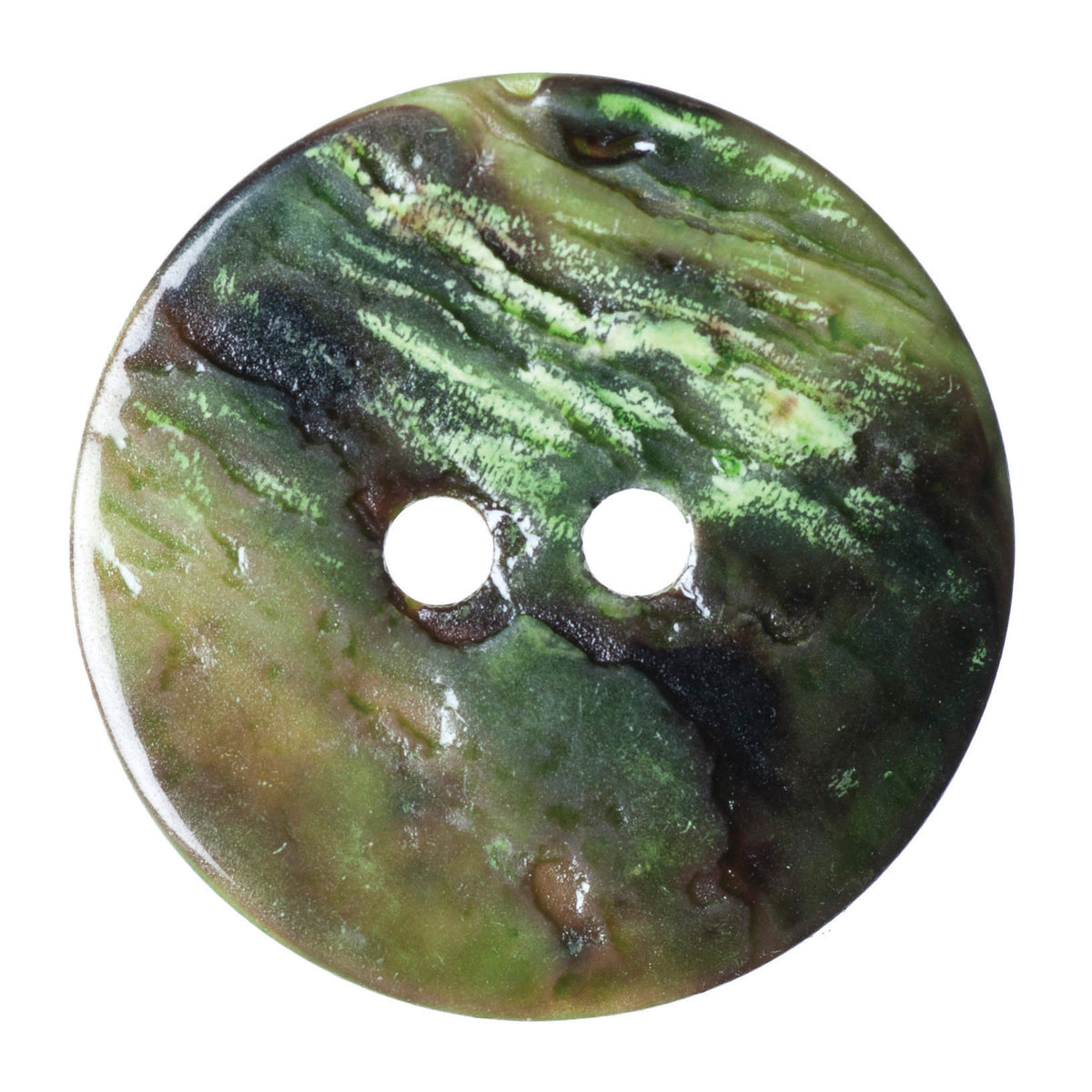 Hemline Buttons 20mm Style E - Card of 3 - Green