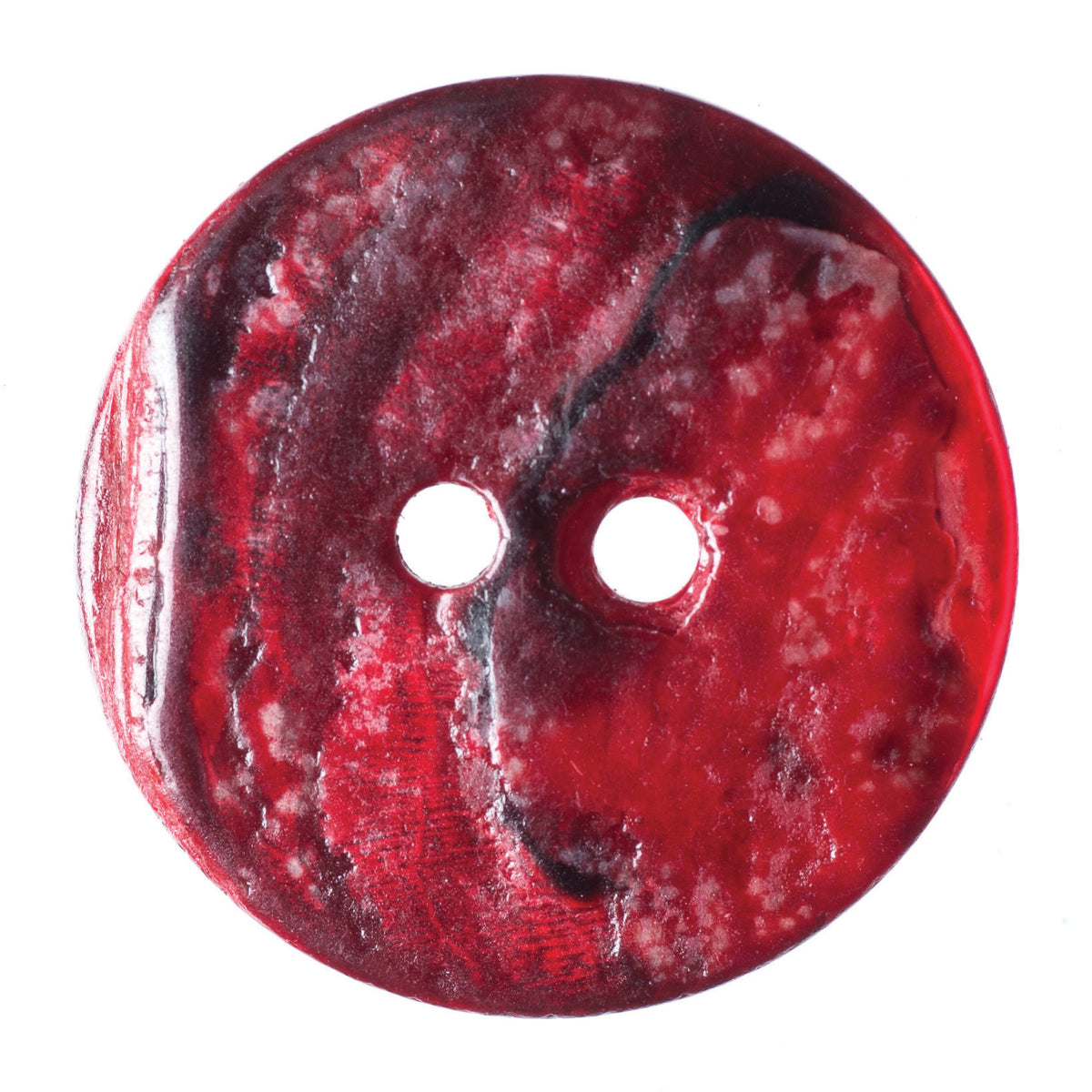Hemline Buttons 20mm Style E - Card of 3 - Red