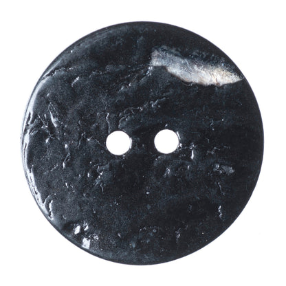Hemline Buttons 22.5mm Style E - Card of 2 - Black