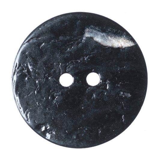 Hemline Buttons 22.5mm Style E - Card of 2 - Black