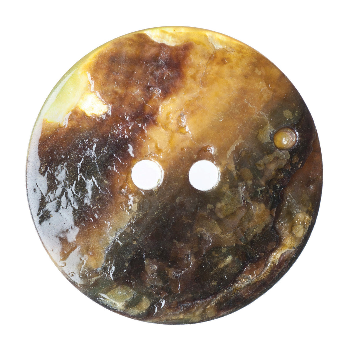 Hemline Buttons 22.5mm Style E - Card of 2 - Yellow