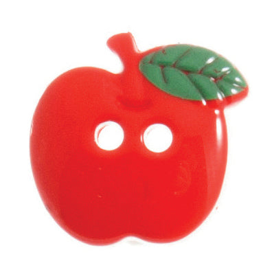 Hemline Buttons 18mm Style C - Card of 4 - Red Apple