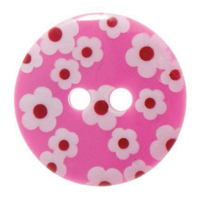 Hemline Flower Buttons 23mm - Pack of 4 - Pink