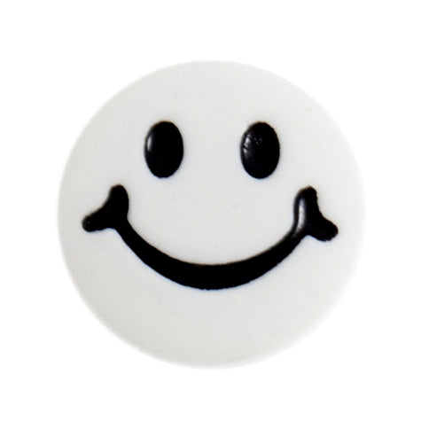 Hemline Smiley Face Buttons 12mm - Pack of 6 (Choice of 2) - White
