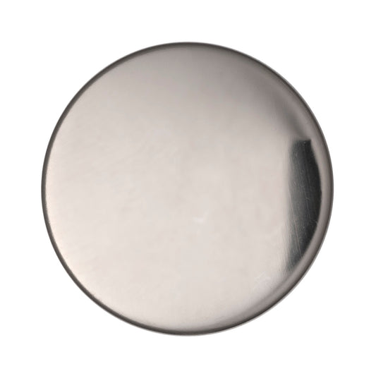 Shiny silver domed metal button