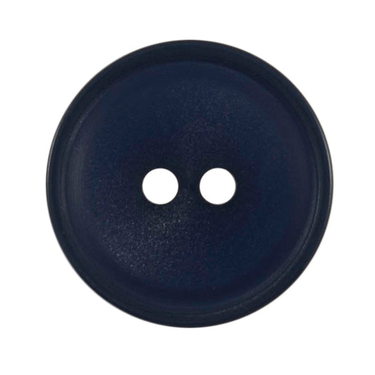 Round navy 2-hole button