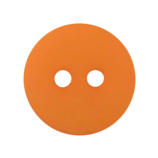 Round orange 2-hole button