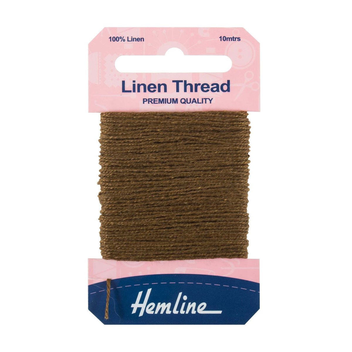Hemline linen thread in khaki