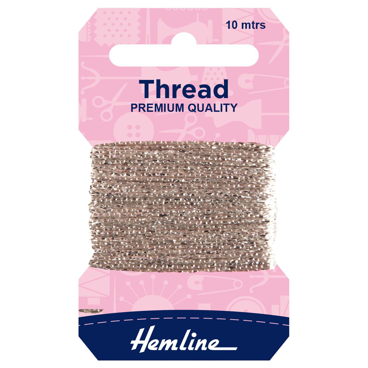 Reel of oyster Hemline glitter thread