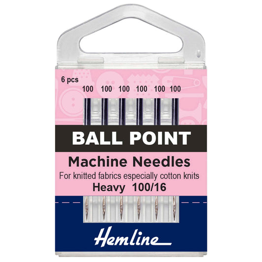Pack of Hemline ball point sewing machine needles