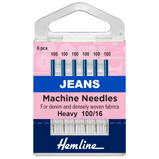 Pack of Hemline jeans sewing machine needles