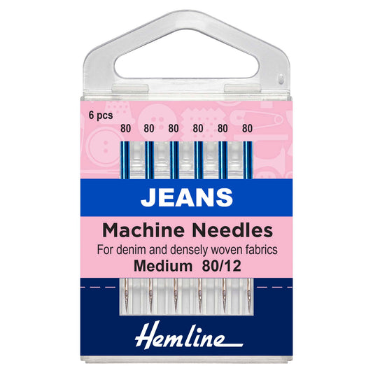 Pack of Hemline jeans sewing machine needles