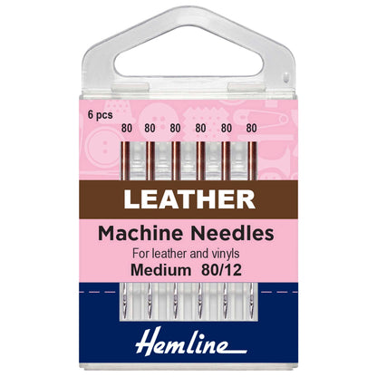 Pack of Hemline leather sewing machine needles