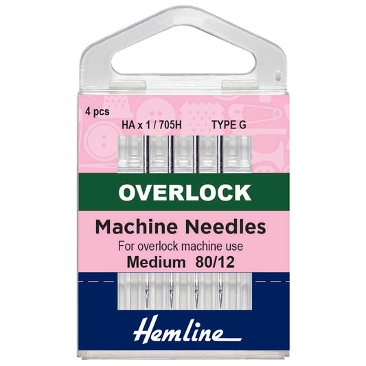 Pack of 4 Hemline Type G overlocker needles