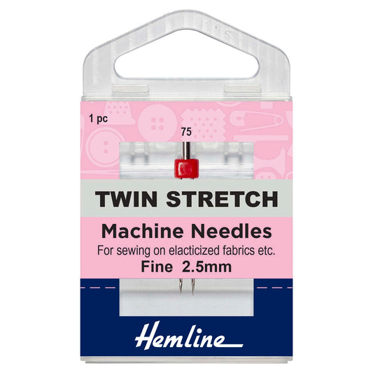 Hemline stretch twin sewing machine needle 2.5mm in its pack