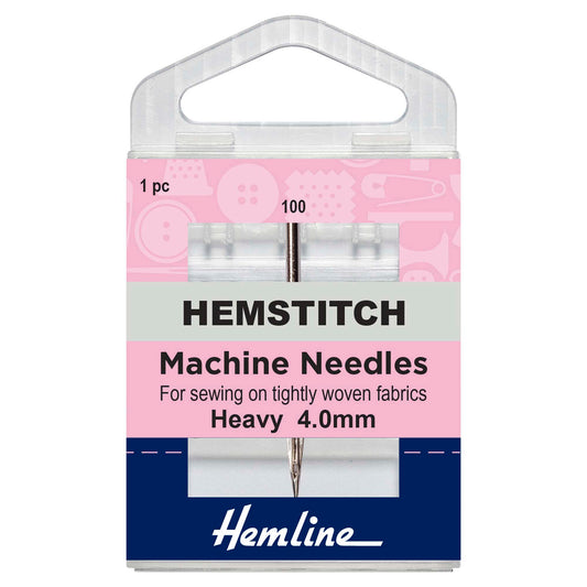 Pack of Hemline hemstitch (wing) sewing machine needles