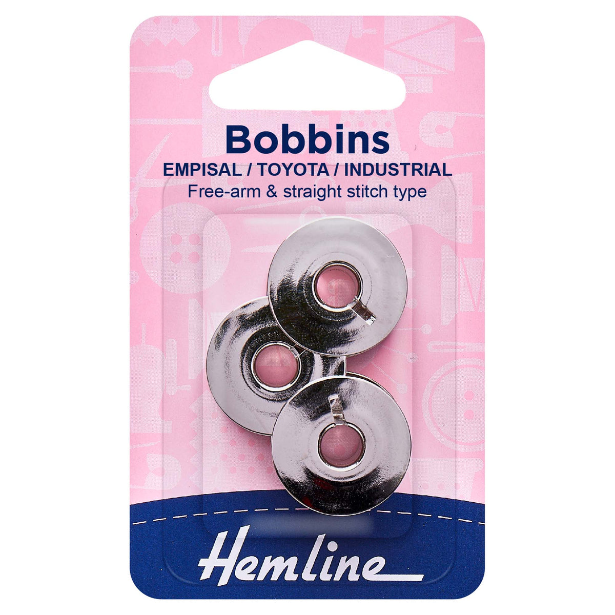 Hemline metal bobbin for Toyota and Bernette machines