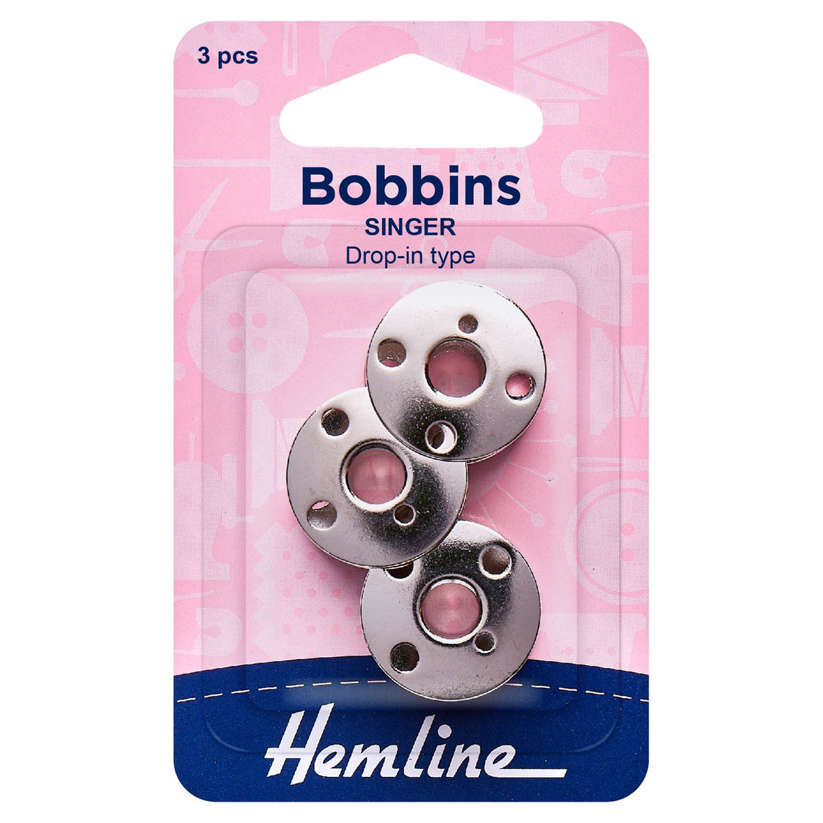 Hemline Class 66K metal bobbin for Singer machines