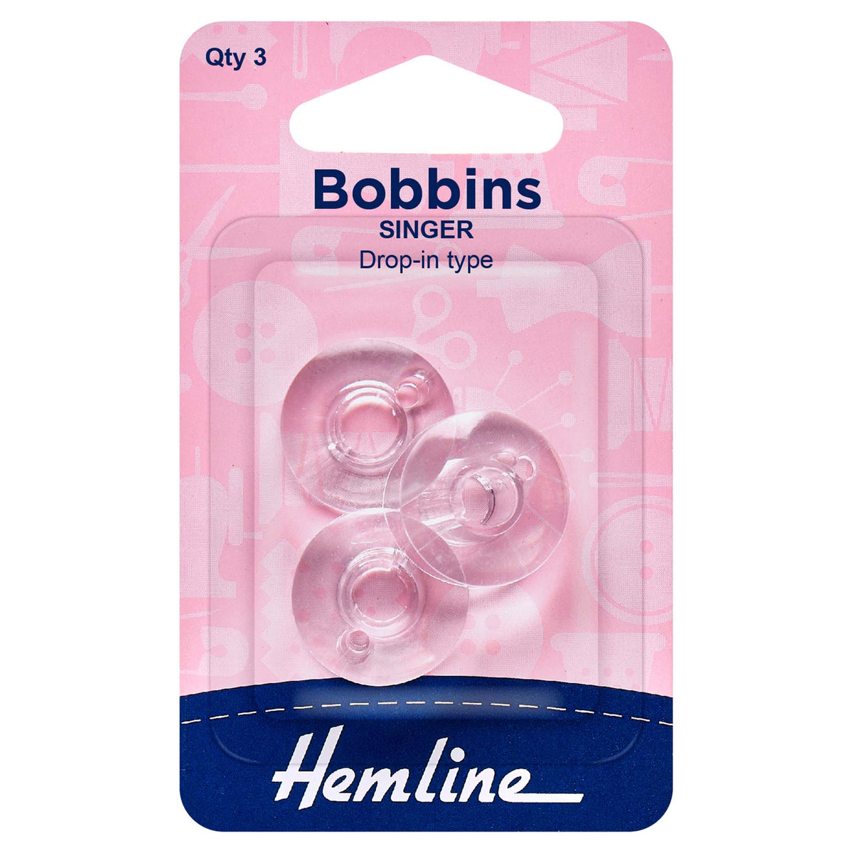 Hemline Class 66K plastic bobbin for Singer machines