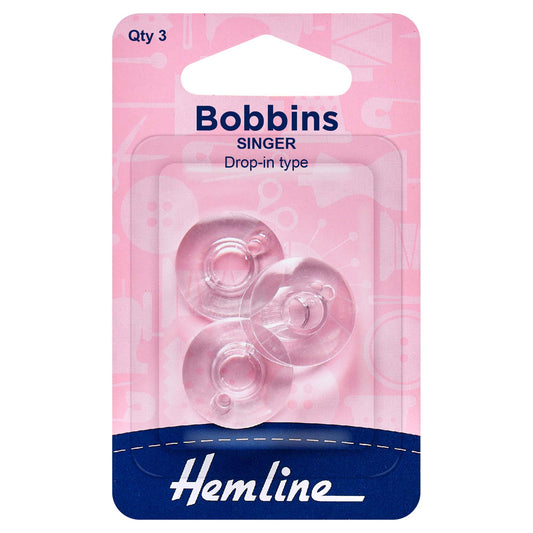 Hemline Class 66K plastic bobbin for Singer machines