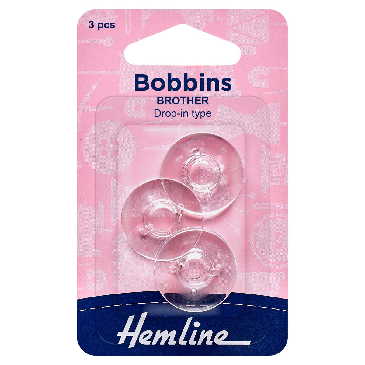 Hemline plastic bobbin for Brother sewing machines