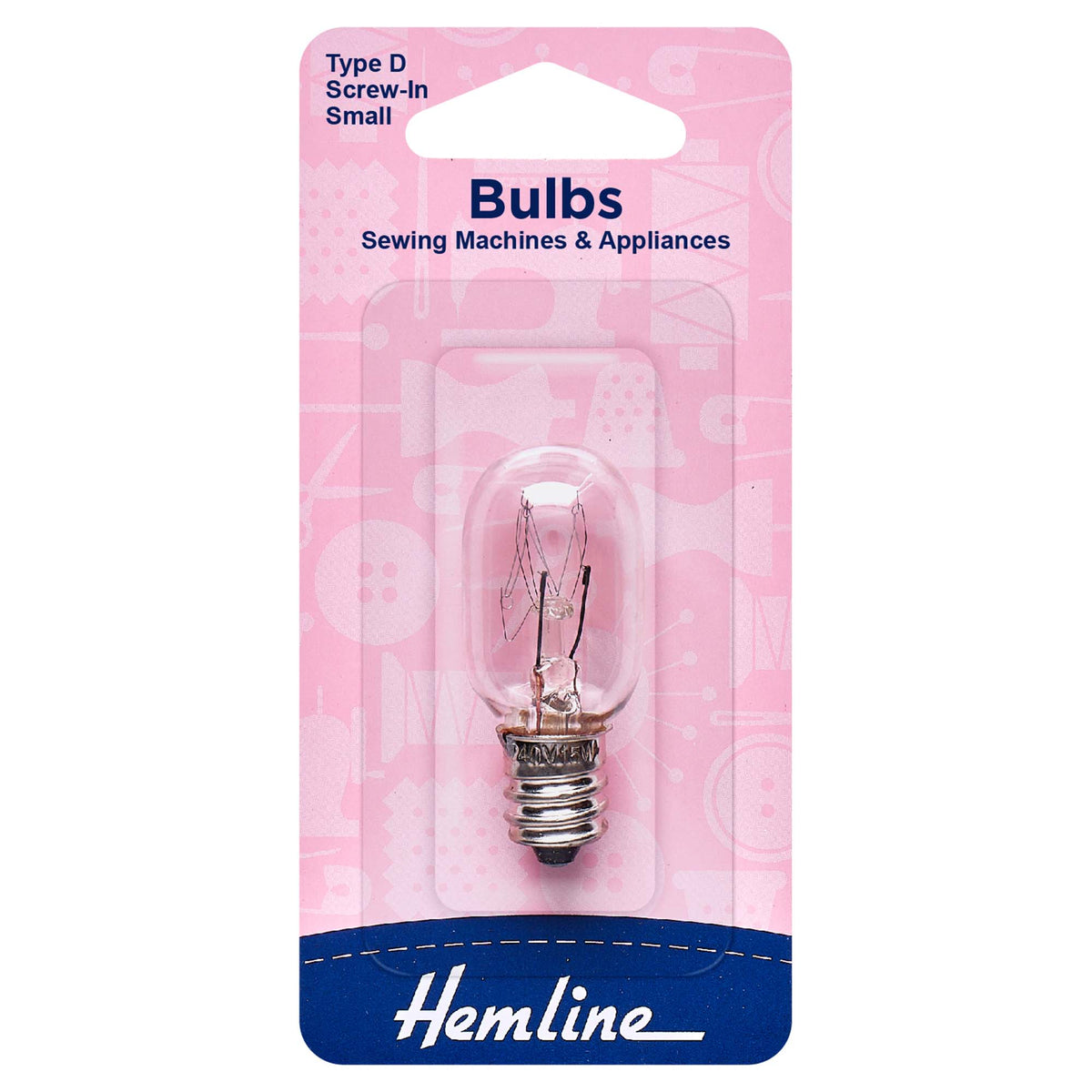 Hemline small screw-in sewing machine light bulb