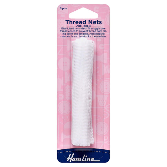 Five Hemline white thread nets