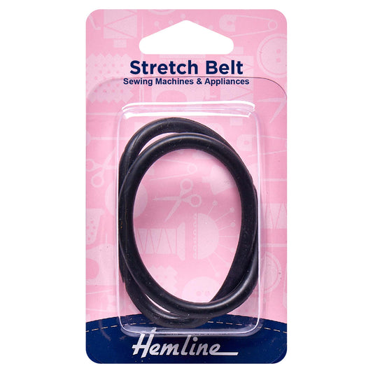 Black rubber Hemline sewing machine stretch belt
