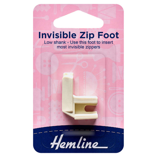 Hemline invisible zipper foot