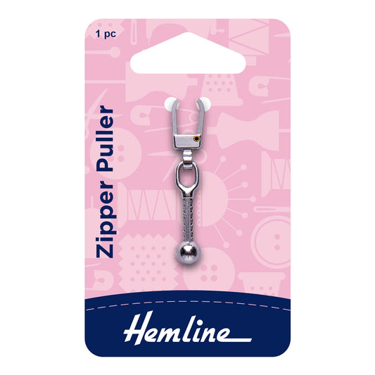 Silver ball shaped zip puller