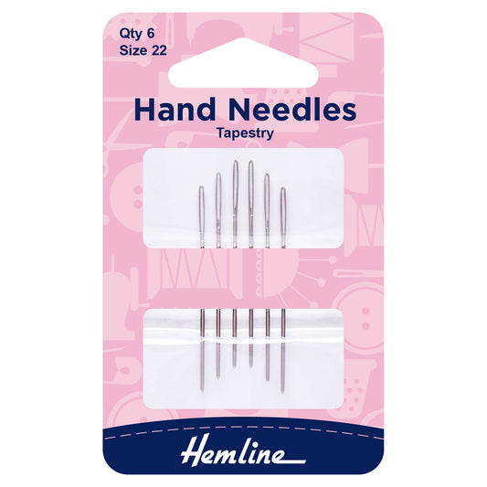 Hemline size 22 tapestry hand needles in retail packet