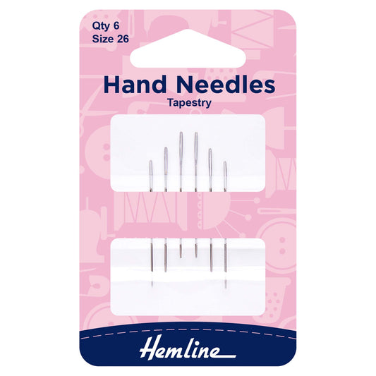 Hemline size 26 tapestry hand needles in retail packet