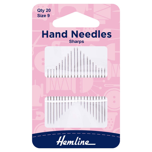 Pack of Hemline size 9 sharps hand sewing needles
