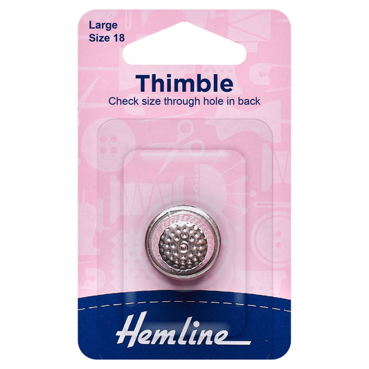 Hemline large metal thimble in pack