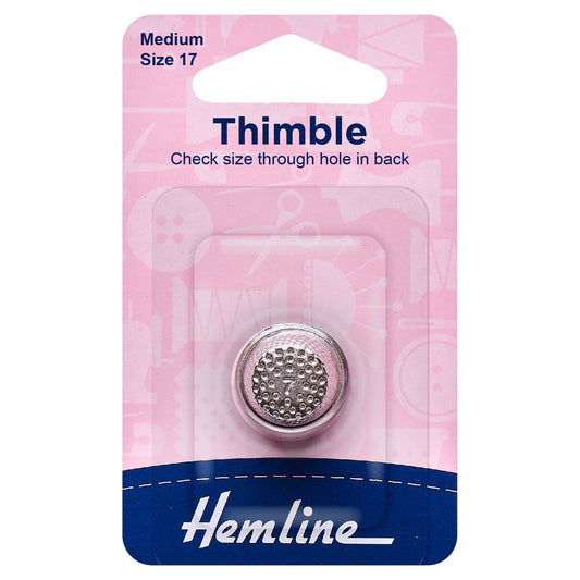 Hemline medium metal thimble in pack