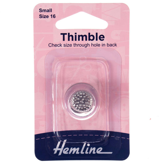 Hemline small metal thimble in pack