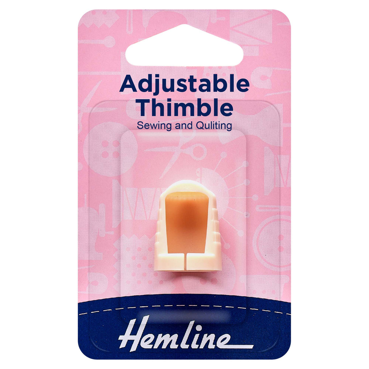 Hemline adjustable open-back thimble