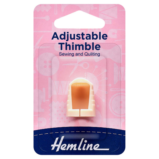 Hemline adjustable open-back thimble