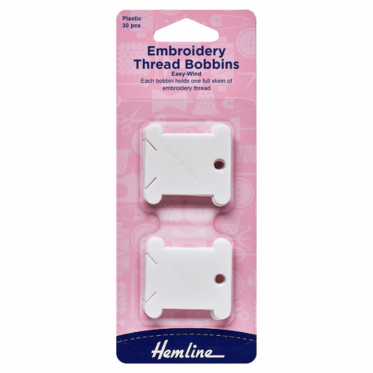 Embroidery Plastic Thread Bobbins x 30 Pieces