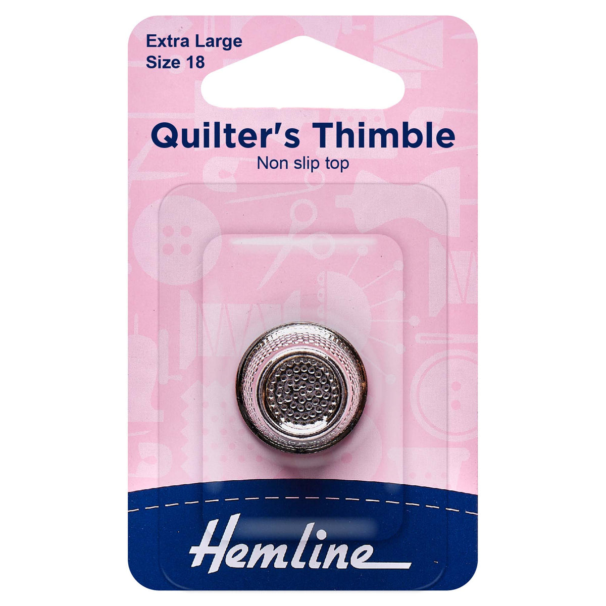 Hemline nickel plated quilters thimble