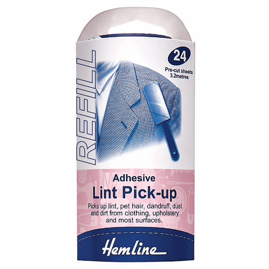 Hemline Lint Roller Refill Pack (24 Pre-cut Sheets)