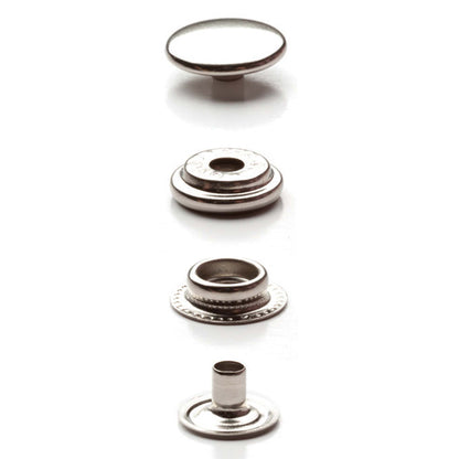 Hemline nickel heavy duty snaps and tool on a card