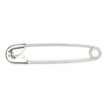 Nickel Safety Pins x 100