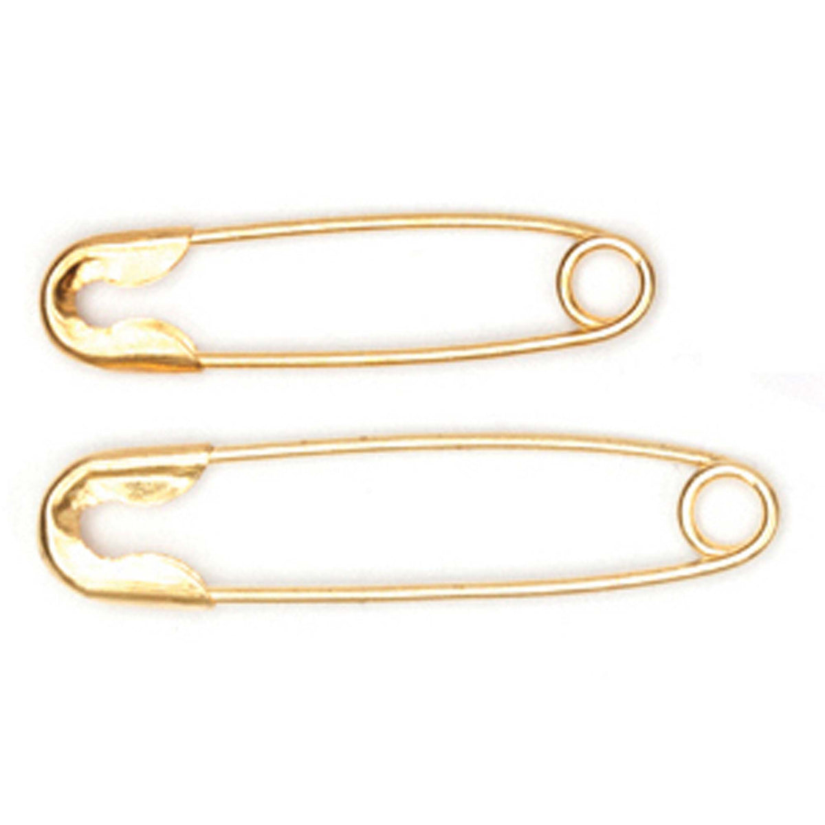 Box of 50 assorted brass safety pins