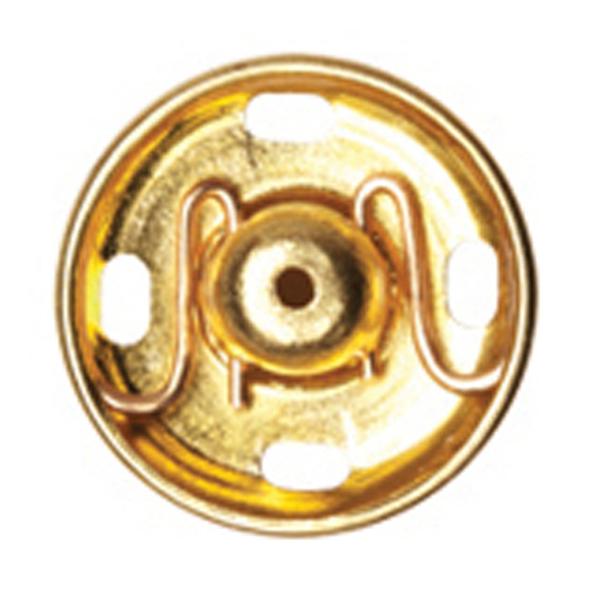 10 gold Hemline 11mm sew-on snap fasteners on card