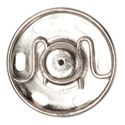 Hemline 18mm nickel sew-on snap fasteners on card