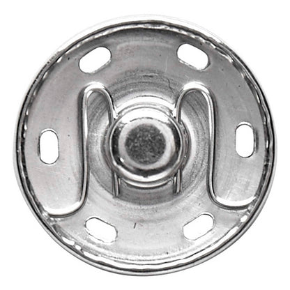 Hemline 25mm nickel sew-on snap fasteners on card
