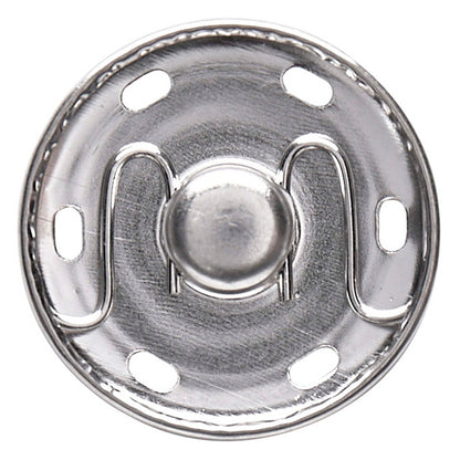 Hemline 30mm nickel sew-on snap fasteners on card